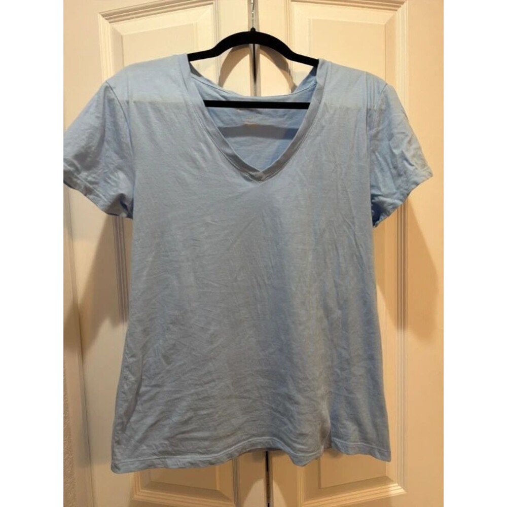 Universal Thread Women’s Blue V Neck Short Sleeve T-Shirt 100% Cotton Size S